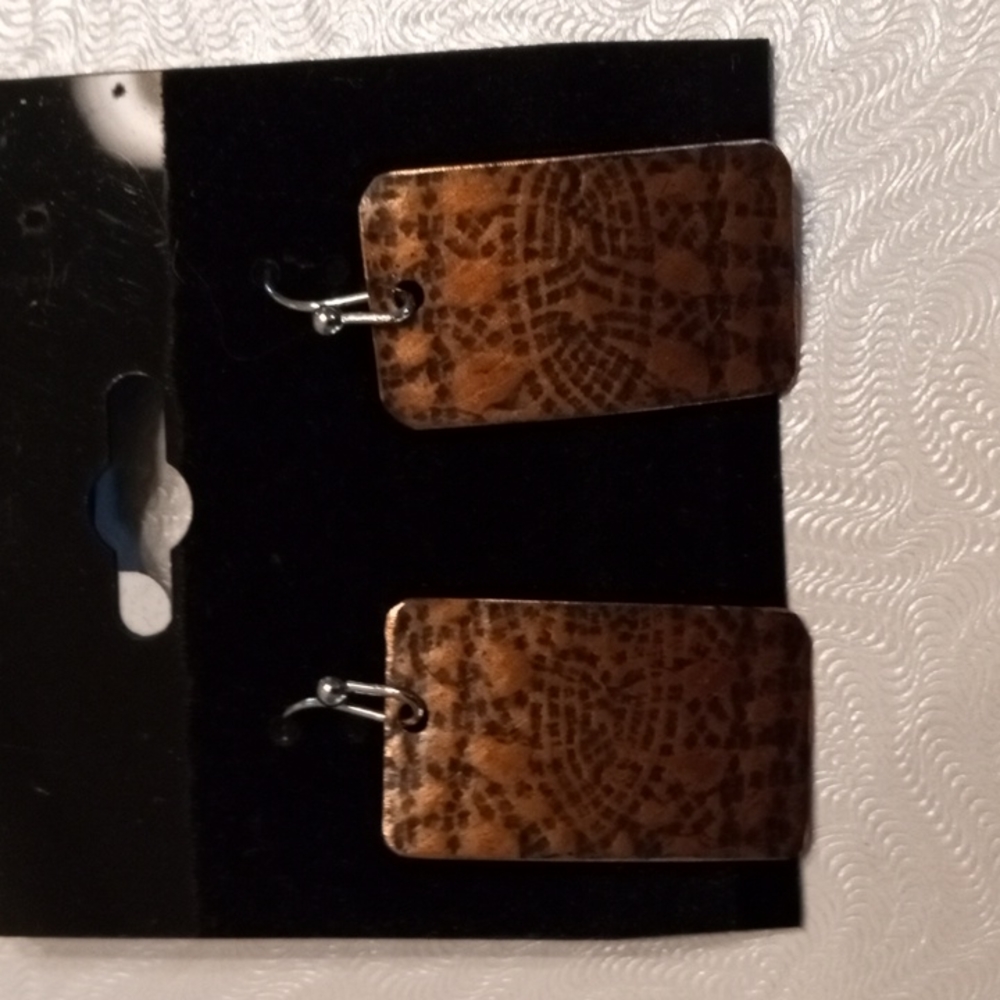 Hammered Copper Earrings